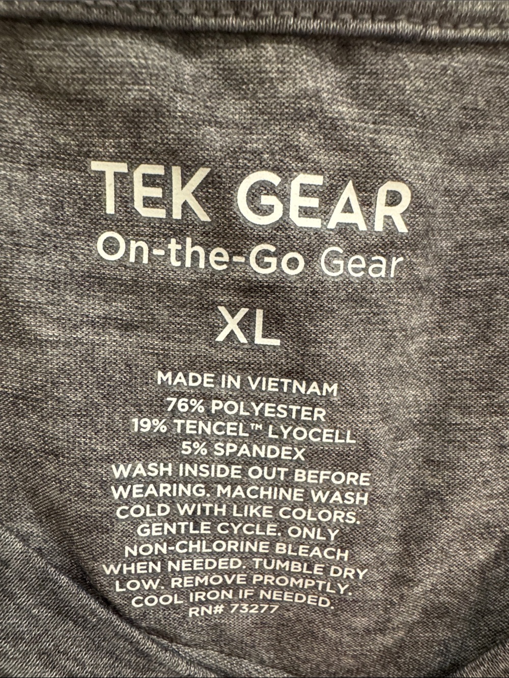 TEK GEAR Women's Performance Crew Neck Shirt - Red, Navy, Heather Gray, Charcoal - Picture 2 of 2
